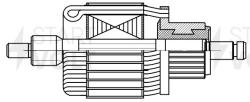 Ротор стартера для а/м Daewoo Nexia (94-)/Chevrolet Lanos (05-) 1.5i (тип BOSCH) (SR 0557)