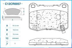 Колодки задние C12CR0057