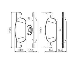 Колодки торм диск передн к-т premium2 0986495424