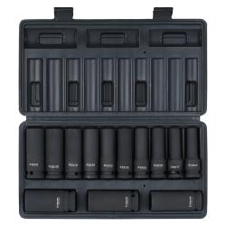 Набор головок ударных 1/2"DR L=78мм, 13пр. (10-24мм) пласт.кейс (ATAS409)