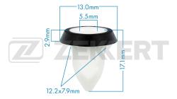 Клипса крепёжная BMW VAG (миним. кол-во заказа 10 шт) be-2522