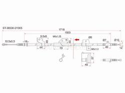 Трос ручника NS Cefiro A33 98-, -RH
