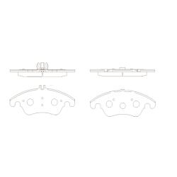 GK1478 Колодки тормозные MERCEDES W204/W212 (спорт) передние