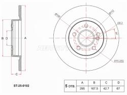 Диск тормозной (Сзади) Mercedes-Benz A-Class 12-18 / B-Class 11-18 / CLA-Class 13-19 / GLA-Class 13-