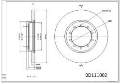 K011317 Диск тормозной FORD TRANSIT 06- задний
