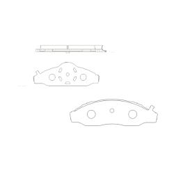CKKS-6 Колодки тормозные SSANGYONG KORANDO/MUSSO 96- передние с эл.датч.(нов.№ GK0562)
