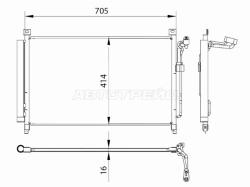 Радиатор кондиционера Nissan Murano 16-22