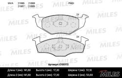 E100172 Колодки тормозные SKODA FABIA/VOLKSWAGEN LUPO/POLO 95- передние SemiMetallic