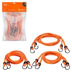 Резинки-стяжки набор 6 шт.: 2 шт.-60см, 2шт.-80см, 2шт-100см, D-8 мм (металлические крючки) (AS-R-04)