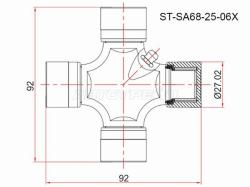 Крестовина карданного вала MAZDA BT50 06-/FORD RANGER II 06-11/NISSAN PATHFINDER R51 04-12