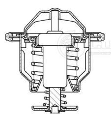 Термостат для а/м Hyundai H-1 Starex (96-)/Terracan (01-) 2.5D [D4BH] (82°С) (термоэл.) (LT 0815)