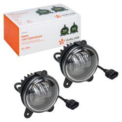 Фара светодиод., четкая свет. граница, 27Вт, Бел., D-90мм, 3 крепл., кмпл. 2шт. (ALED073)