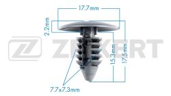 Клипса крепёжная Chrysler Citroen General Motors Peugeot (миним. кол-во заказа 10 шт) be-1958