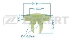 Клипса крепёжная Ford VAG (миним. кол-во заказа 10 шт) be-3506