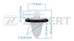 Клипса крепёжная Ford (миним. кол-во заказа 10 шт) be-1540