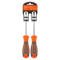 Набор отвёрток 2 пр. (SL5x100mm, PH1x100m), пласт.подвес (ATAU009)