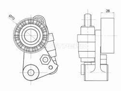 Натяжитель приводного ремня HYUNDAI IX55/SONATA/SORENTO 3,3I