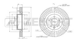Диск торм. перед. LR Range Rover Sport 05- Discovery III 04- bs-6646