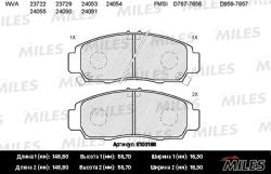 E100188 Колодки тормозные HONDA CIVIC 01-05/FR-V 05-/STREAM 01- передние SemiMetallic