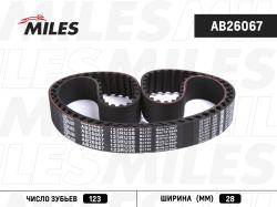 AB26067 Ремень ГРМ HYUNDAI TUCSON/SANTA FE 2.0 DIESEL (123x23)