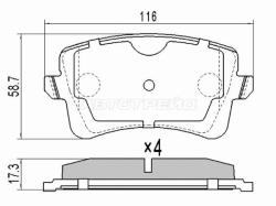 Колодки тормозные (Сзади) Audi A4 08-19 / A5 07-16 / A6 10-18 / A7 10-18