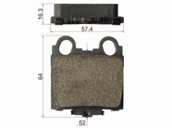 Колодки тормозные (Сзади) Toyota Crown 99-07 / Mark II (X110) 00-04 / Lexus IS 98-05 / SC 01-10 / To