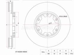 Диск тормозной (Перед) Nissan Patrol 97-10 / Safari 97-07