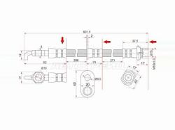 Шланг тормозной передний (Таиланд) TOYOTA CELICA 99-06 LH