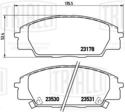 TRIALLI PF 1040 Колодки тормозные дисковые для автомобилей Honda Civic Type R (01-)/(06-) передние