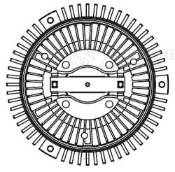 LUZAR LMC 1512 Муфта вязкостная для автомобилей Mercedes-Benz E (W210) (95-) [M112] (без крыльчатки)