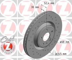 Диск тормозной передний перфорированный с покрытием SPORT COAT Z 100.3356.52