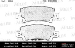 E110034 Колодки тормозные TOYOTA COROLLA (E12) 02>06 с датчиком задние SemiMetallic