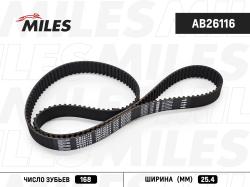 AB26116 Ремень ГРМ KIA 2.0 94-03 / MAZDA 2.0 87-92 (168x24.5)