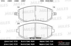 Колодки тормозные SUBARU FORESTER 01-/IMPREZA 01-/LEGACY 98- перед. SemiMetallic E100224