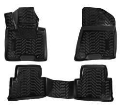 AIRLINE ACM-PS-38 Ковры для Hyundai Tucson (15-), 4 шт., выс. борт, 3D с подпятником, ТЭП, черн.