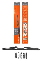 Щетка стеклооч задняя универс каркас 250мм (10") 5 адаптеров (AWB-RK-250)