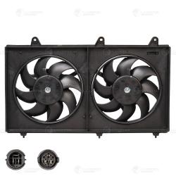 Э/вентилятор охл. для а/м Chery Indis (10-)/Kimo (07-)/QQ6 (06-) (2 вент.) (с кожухом) (LFK 3012)