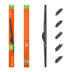 Щетка стеклоочистителя гибрид 600мм (24") 3 адаптера (AWB-H-600)