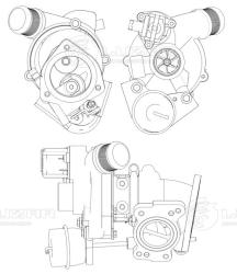 Турбокомпрессор для а/м Peugeot 308 (07-)/3008 (09-)/Citroen C4 (04-) 1.6T [EP6DT] (тип K03) (LAT 2024)