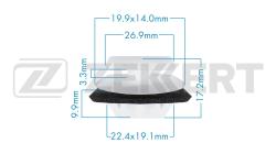 Клипса крепёжная Mazda (миним. кол-во заказа 10 шт) be-3634