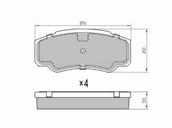 Колодки тормозные (Сзади) Peugeot Boxer 06-14 / Citroen Jumper 94-14 / Fiat Ducato 06-14