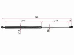 Амортизатор крышки багажника Citroen C3 Picasso 09-16 (Справа=Слева)