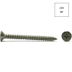 Саморез 5,5х50 полукр.гол. DIN 7981 A2 200шт FORTLUFT sts026926