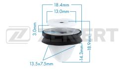 Клипса крепёжная Alfa Romeo Citroen Fiat Ford Lancia Peugeot Renault (миним. кол-во заказа 10  be-2074