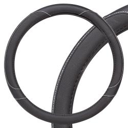 Оплетка на руль, искусственная кожа с перфорацией, черная, 36 см / S (AWC-SL-01S)