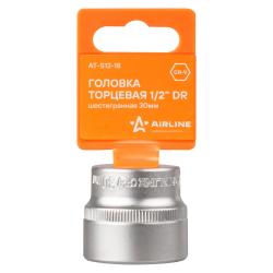 Головка торцевая 1/2" шестигранная 30мм, пласт.подвес (AT-S12-18)