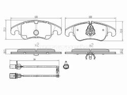 Колодки тормозные (Спереди) Audi A4 08-15 / A5 07-16 / A6 10-18 / A7 10-18
