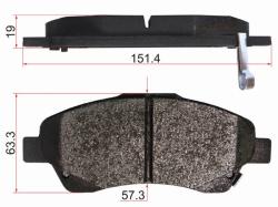 Колодки тормозные (Спереди) Toyota Avensis (T250) 03-08 / Corolla Verso 04-09