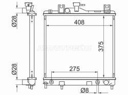 Радиатор Mitsubishi Pajero Junior 95-98 / Pajero Mini 94-98