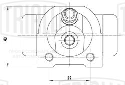 Цилиндр торм. для а/м Renault Megane I (95-) зад. лев./прав. d=19мм (а/м с ABS) (CF 0124)